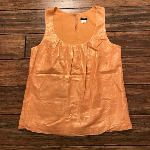 J Crew Top Peach Shimmer Tank Top - Picture 4 of 4